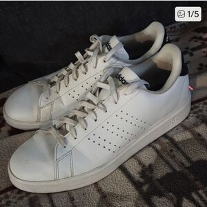 Mens Adidas White Black Cloudfoam Comfort Sneaker Sz 12